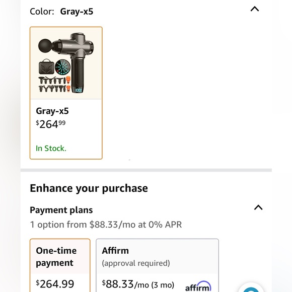 New - Darkiron Gray Deep Tissue Percussion Massage Gun with 15 Massage Heads - Picture 2 of 12